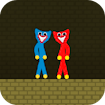 Red and Blue Stickman Huggy