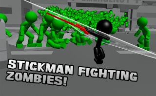 Image Stickman Killing Zombie 3D
